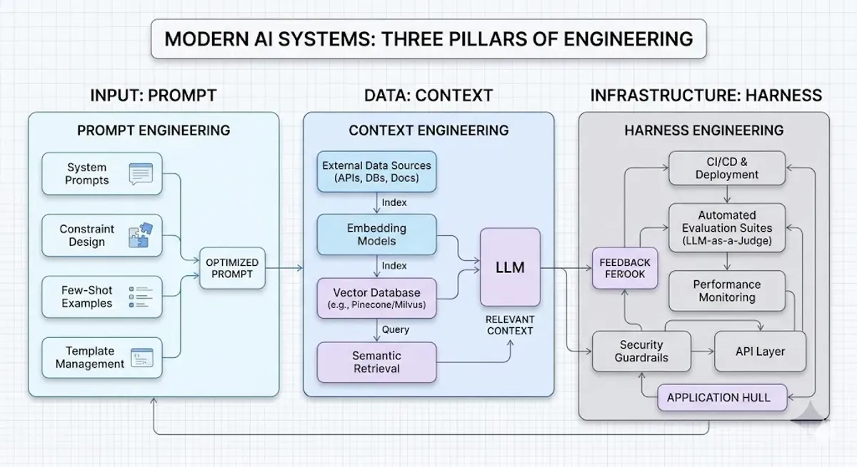 提示词工程 vs 上下文工程 vs 驾驭工程
